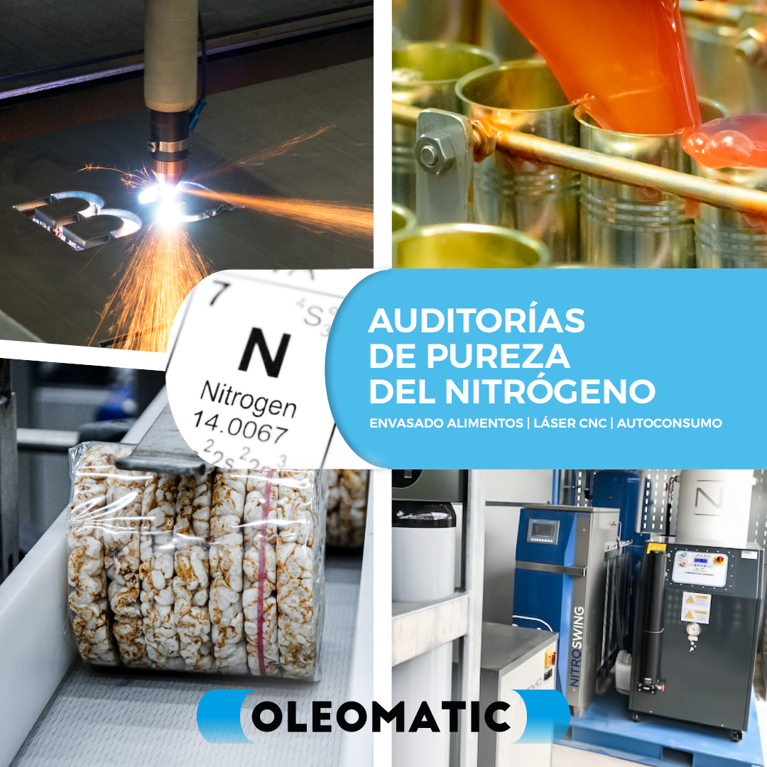 Garantiza la pureza del nitrógeno usado en tus procesos industriales con OLEOMATIC
